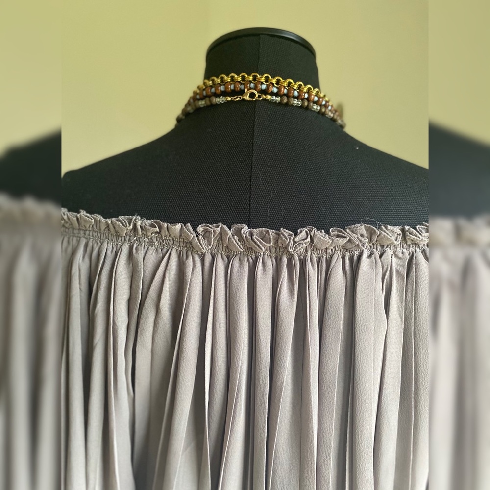 Max Studio Pleated Off-the-shoulder Dress - Picture 4 of 6